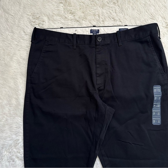 J. Crew Factory Pants Men’s Straight-Fit Flex Chino Classic Black 38x32 NWT New - Picture 5 of 12